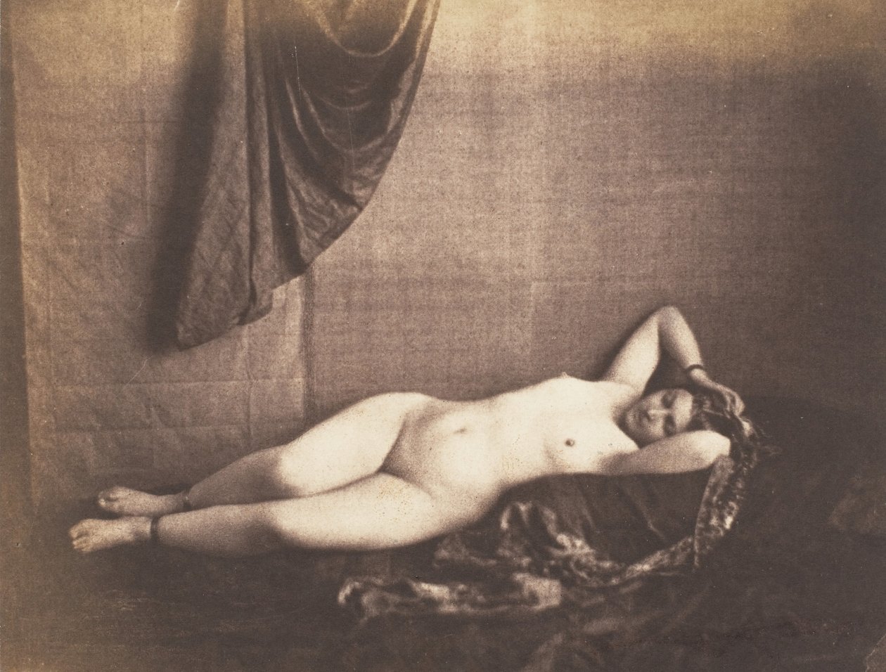 [Akt leżący], 1851-53. autorstwa Julien Vallou de Villeneuve