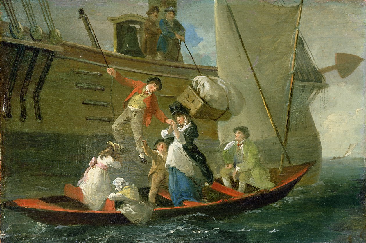 Żonaty Żeglarz Adieu, ok. 1800 autorstwa Julius Caesar Ibbetson