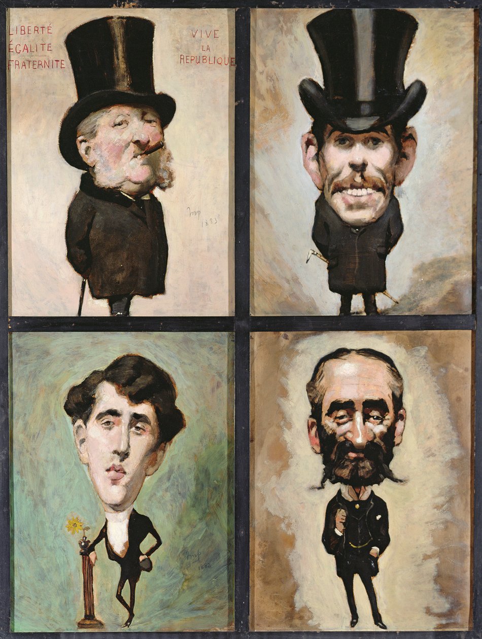 Cztery karykatury, 1882-83 autorstwa Julius Mandes Price