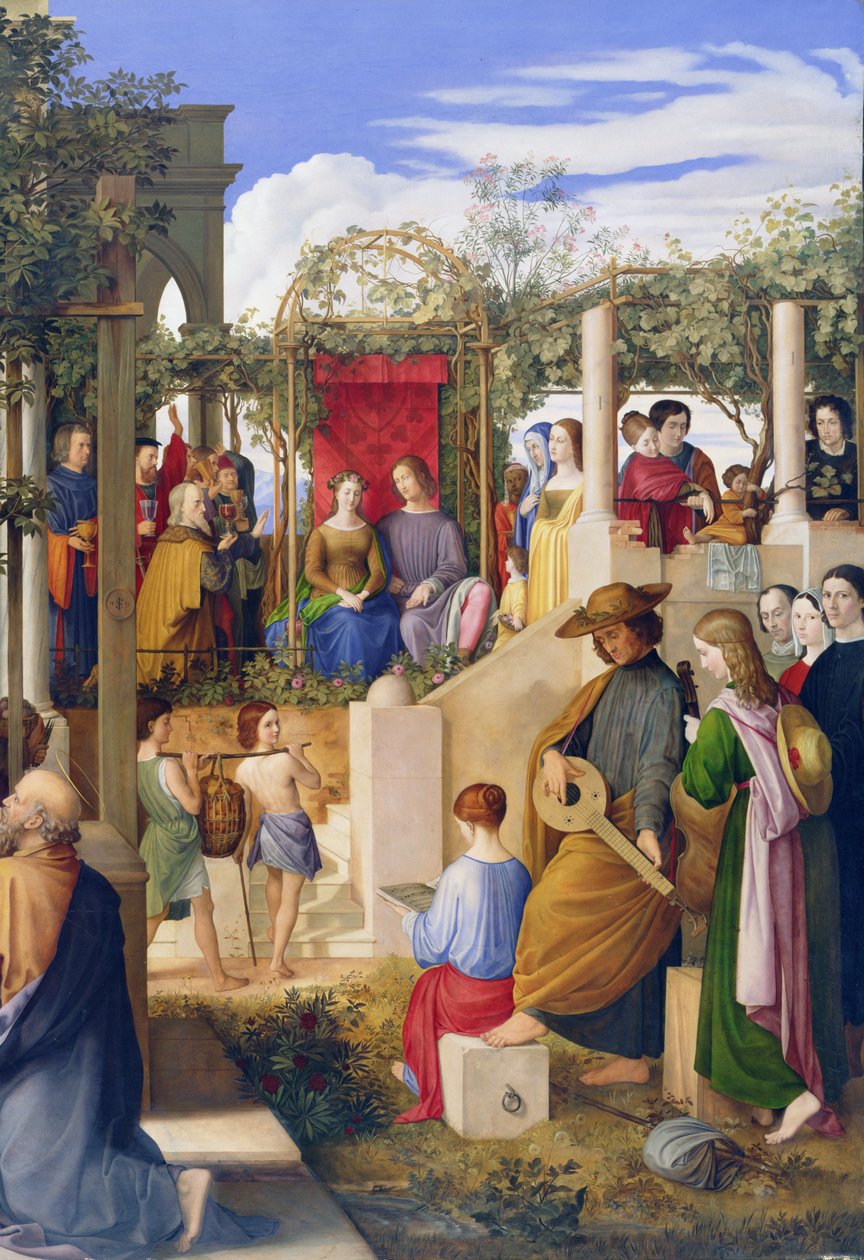 Ślub w Kanie, 1819 (szczegóły 149006) autorstwa Julius Schnorr von Carolsfeld