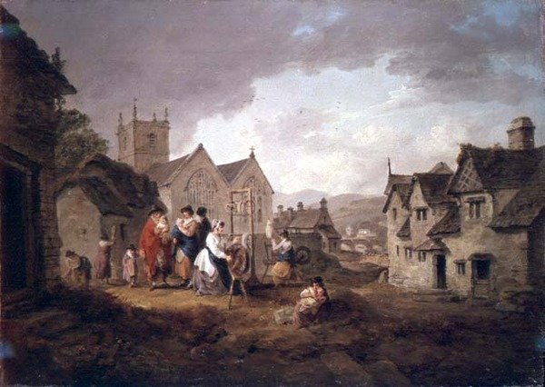 Llangollen, Walia autorstwa Julius Caesar Ibbetson