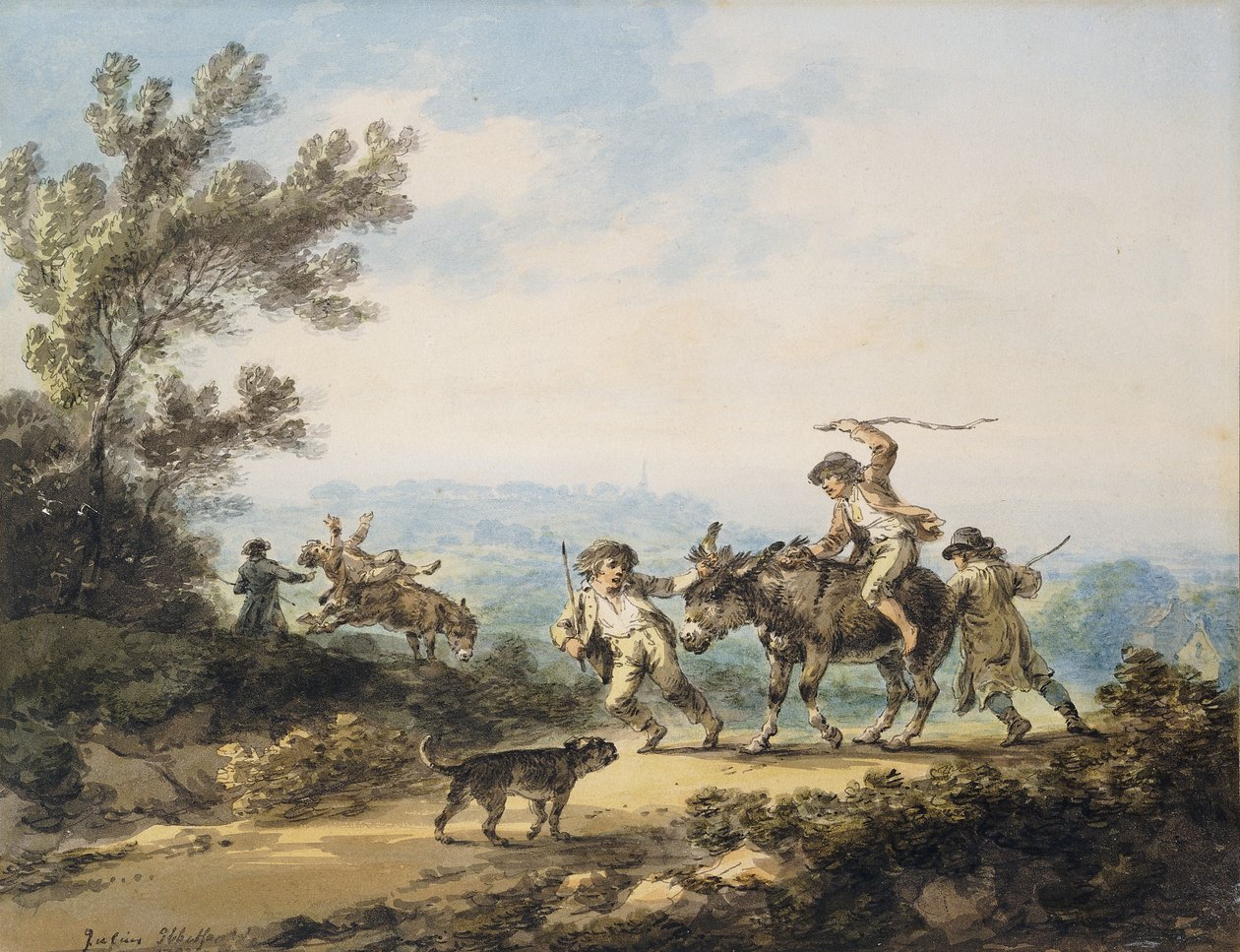 Krnąbrny Osioł, 1798 autorstwa Julius Caesar Ibbetson