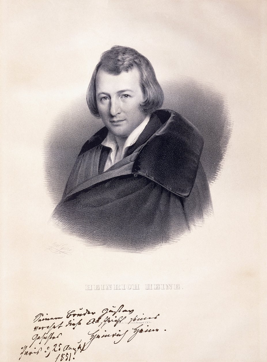 Portret Heinricha Heinego, 1839 autorstwa Julius Giere
