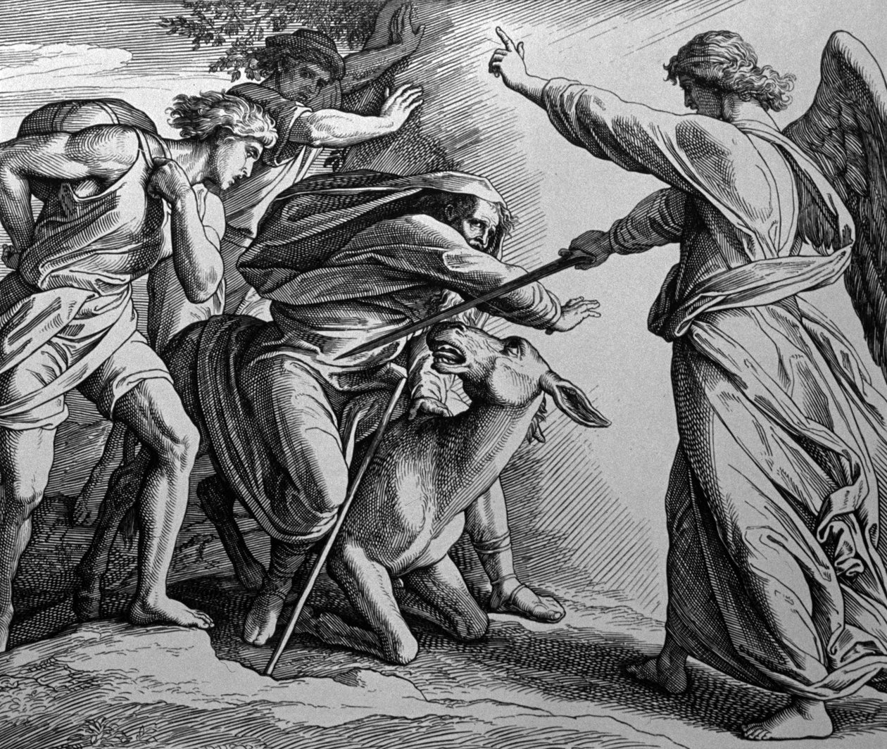 Balaam i Anioł autorstwa Julius Schnorr von Carolsfeld