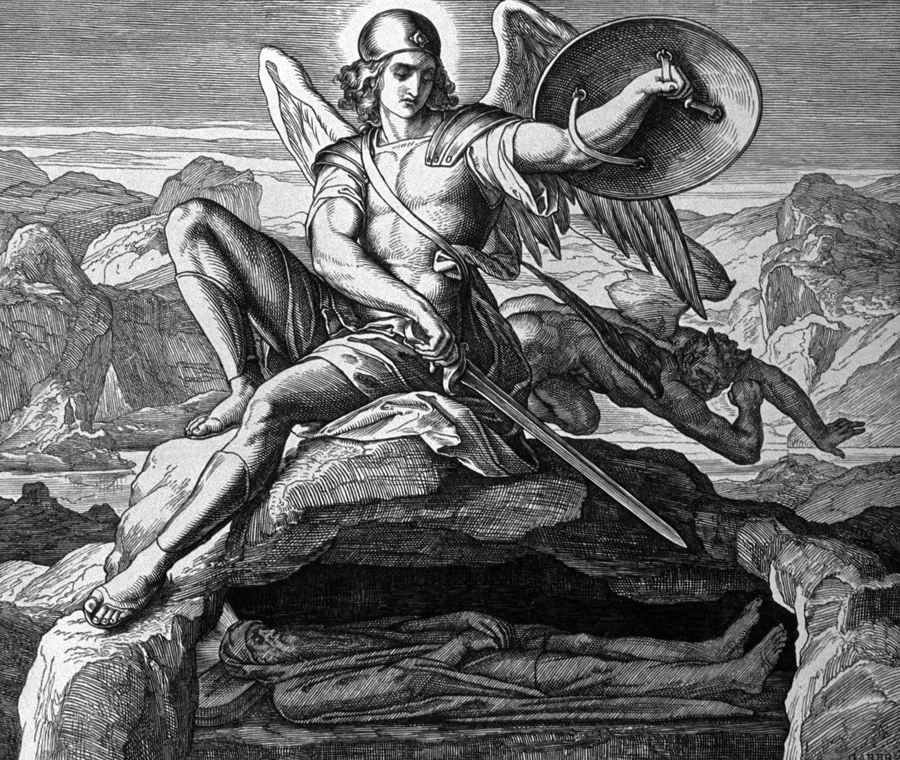 Śmierć Mojżesza autorstwa Julius Schnorr von Carolsfeld
