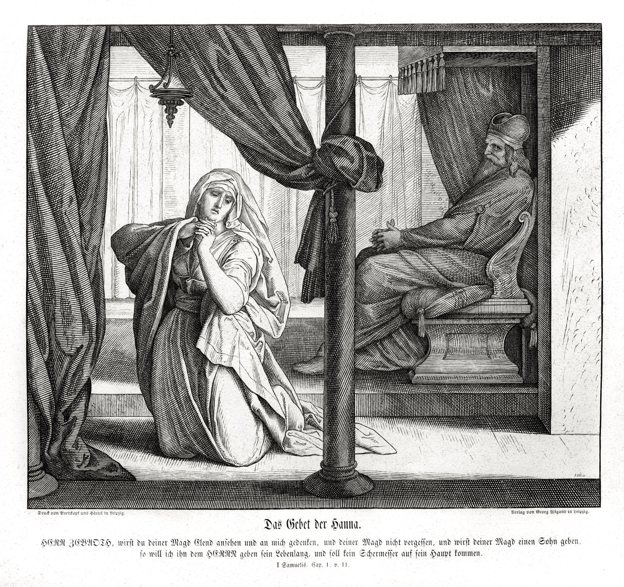 Modlitwa Hannah autorstwa Julius Schnorr von Carolsfeld