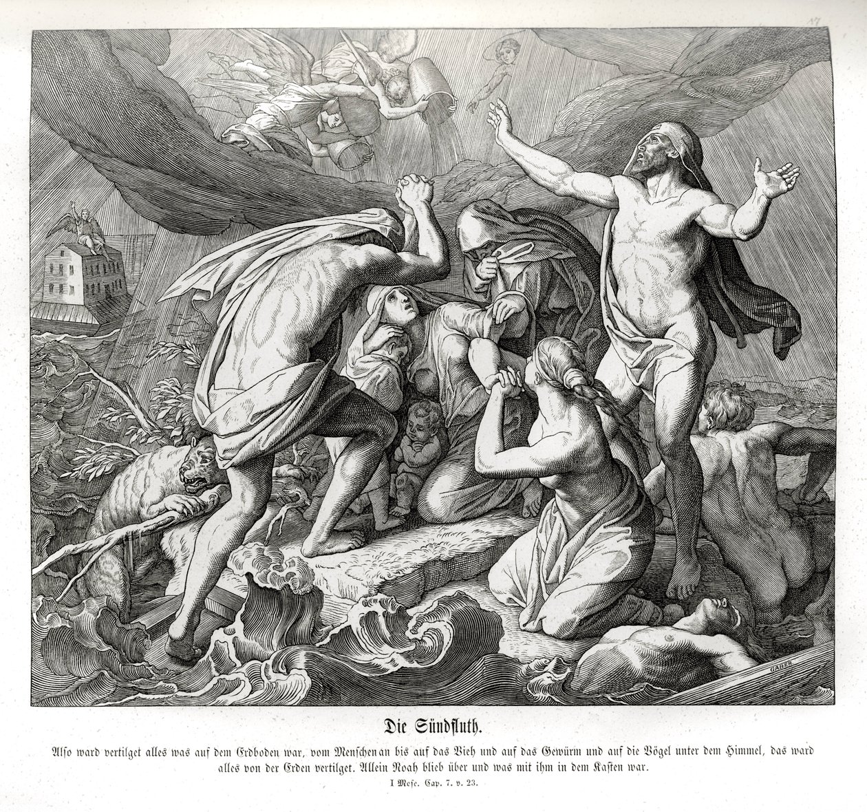 Potop, Genesis autorstwa Julius Schnorr von Carolsfeld
