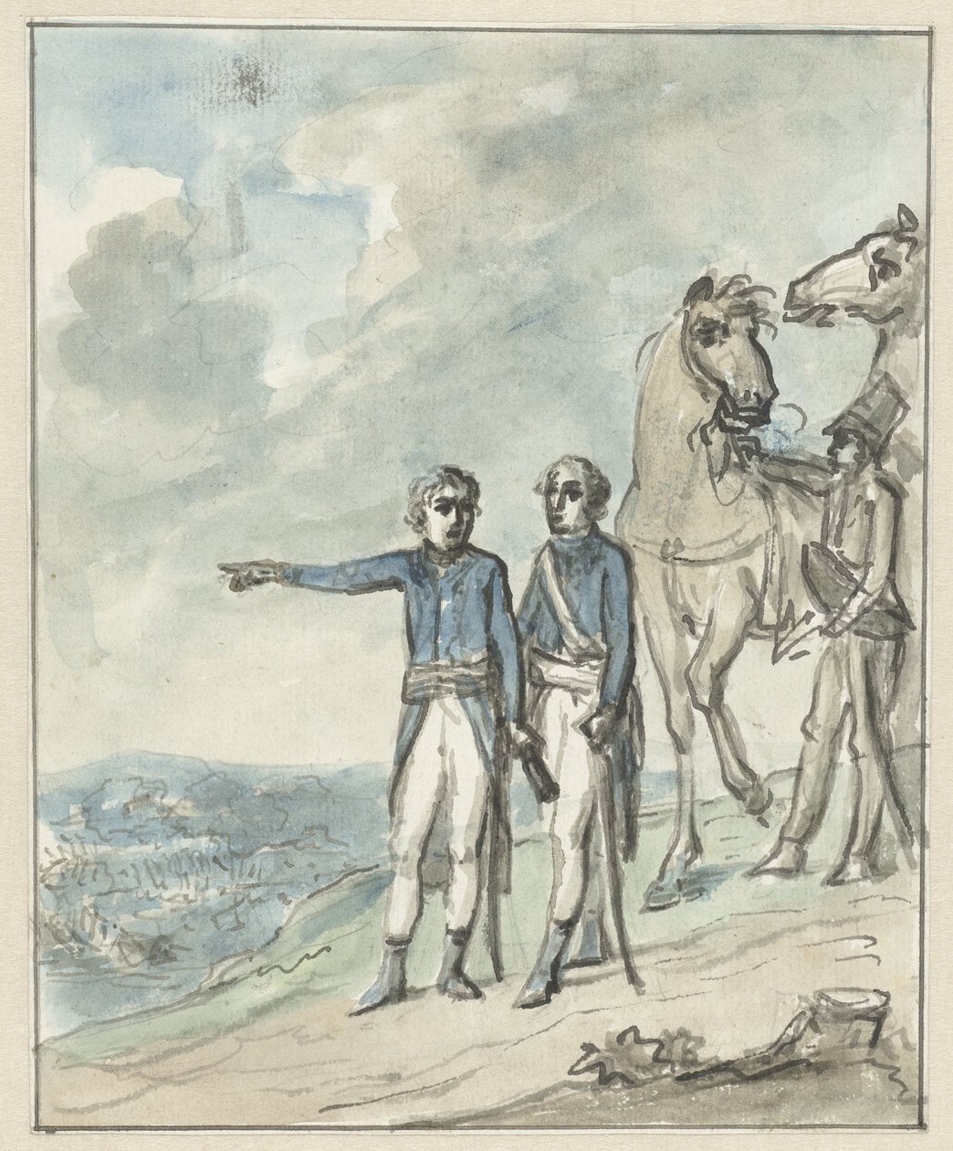 Generałowie Napoleon i Berthier autorstwa Jurriaan Andriessen