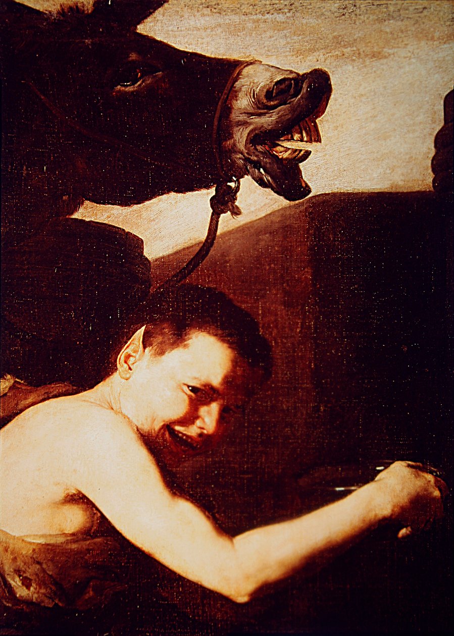 Fragment Drunken Silenus, 1626 (detal 434192) autorstwa Jusepe de Ribera