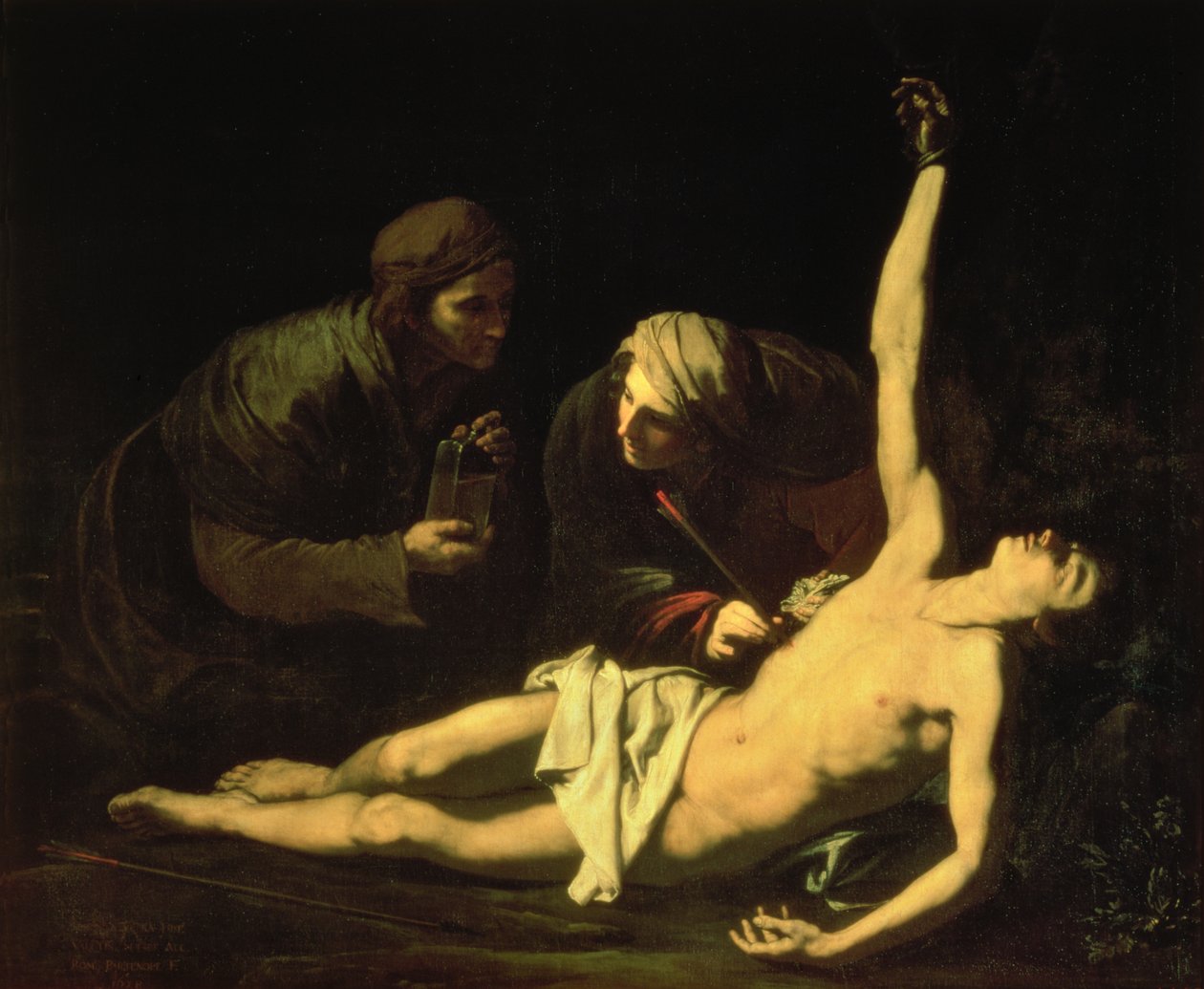 Św. Sebastian w obecności św. Ireny, 1628 autorstwa Jusepe de Ribera