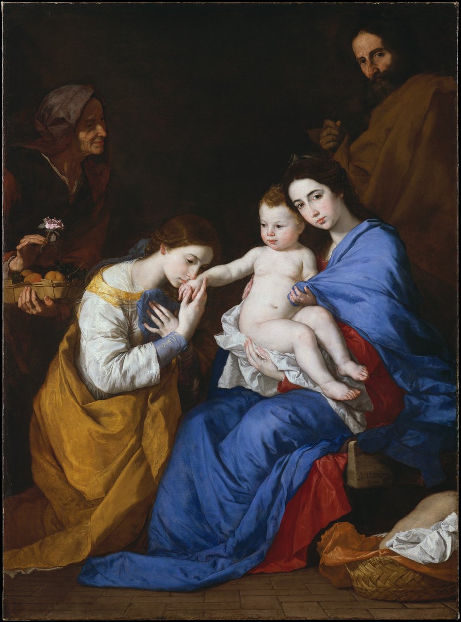 Święta Rodzina ze św. Anną i św. Katarzyną Aleksandryjską autorstwa Jusepe de Ribera