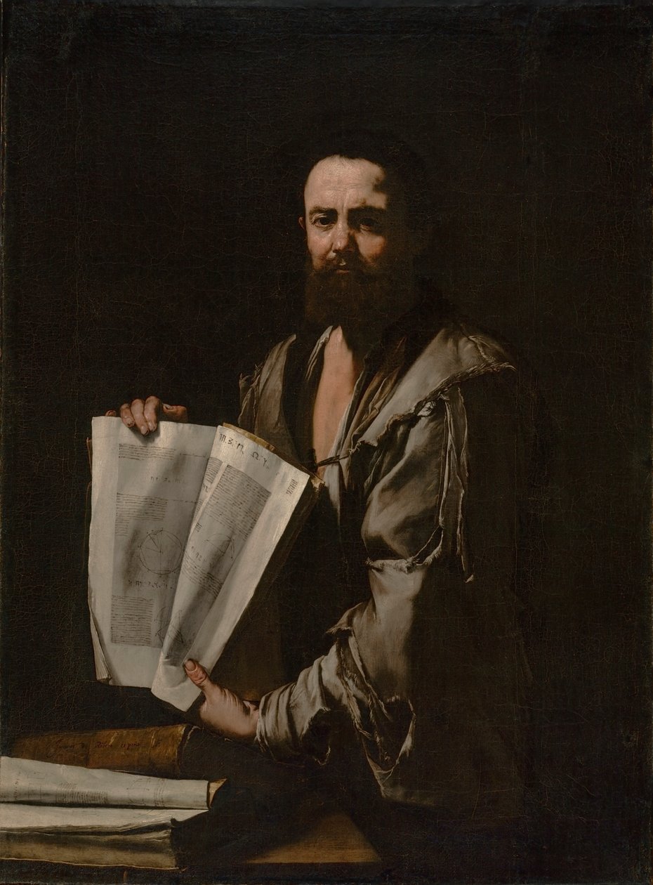 Euklides, ok. 1630-35 autorstwa Jusepe de Ribera