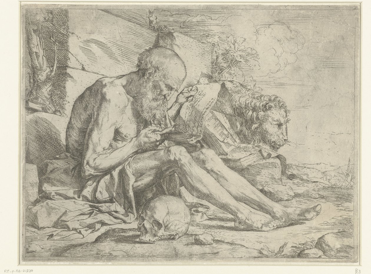 Czytanie św. Hieronima autorstwa Jusepe de Ribera