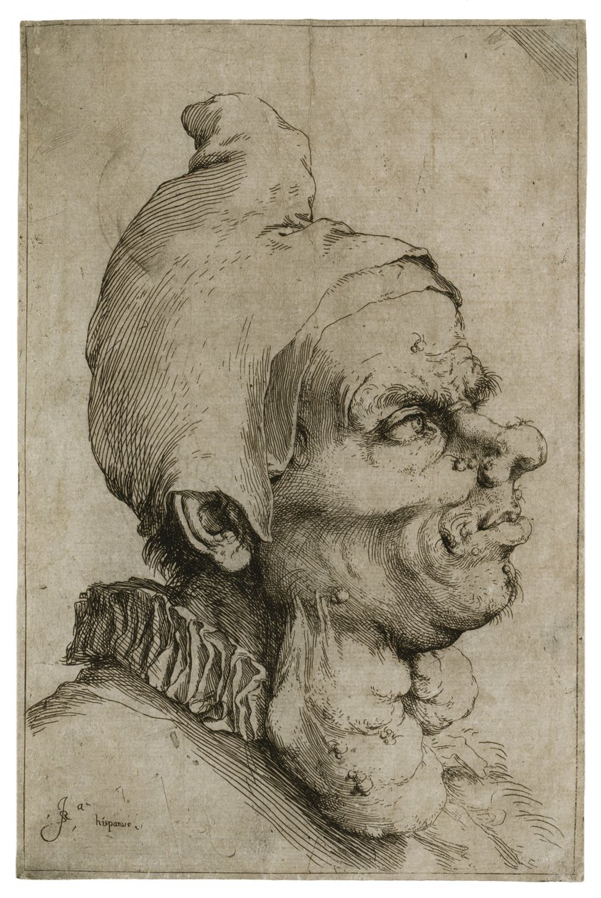 Duża groteskowa głowa, ok. 1622 r autorstwa Jusepe de Ribera