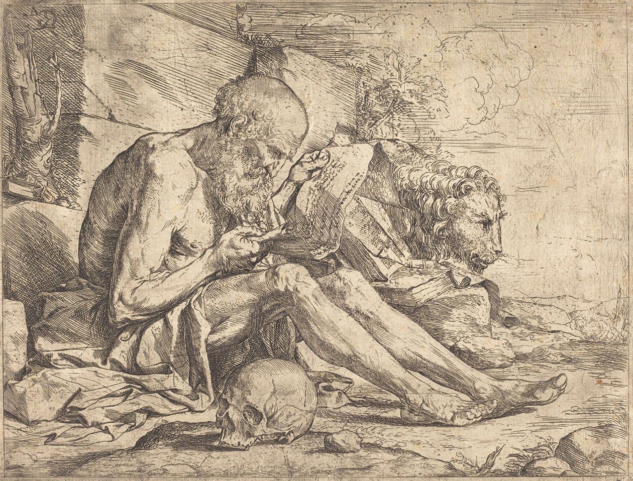 Czytanie św. Hieronima autorstwa Jusepe de Ribera