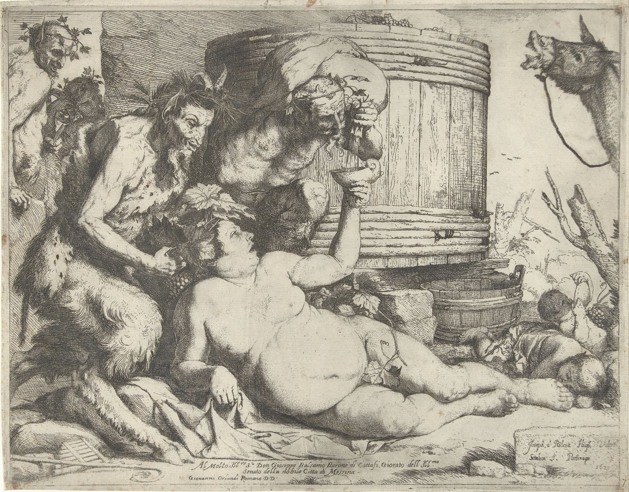 Silenus przy beczce wina autorstwa Jusepe de Ribera