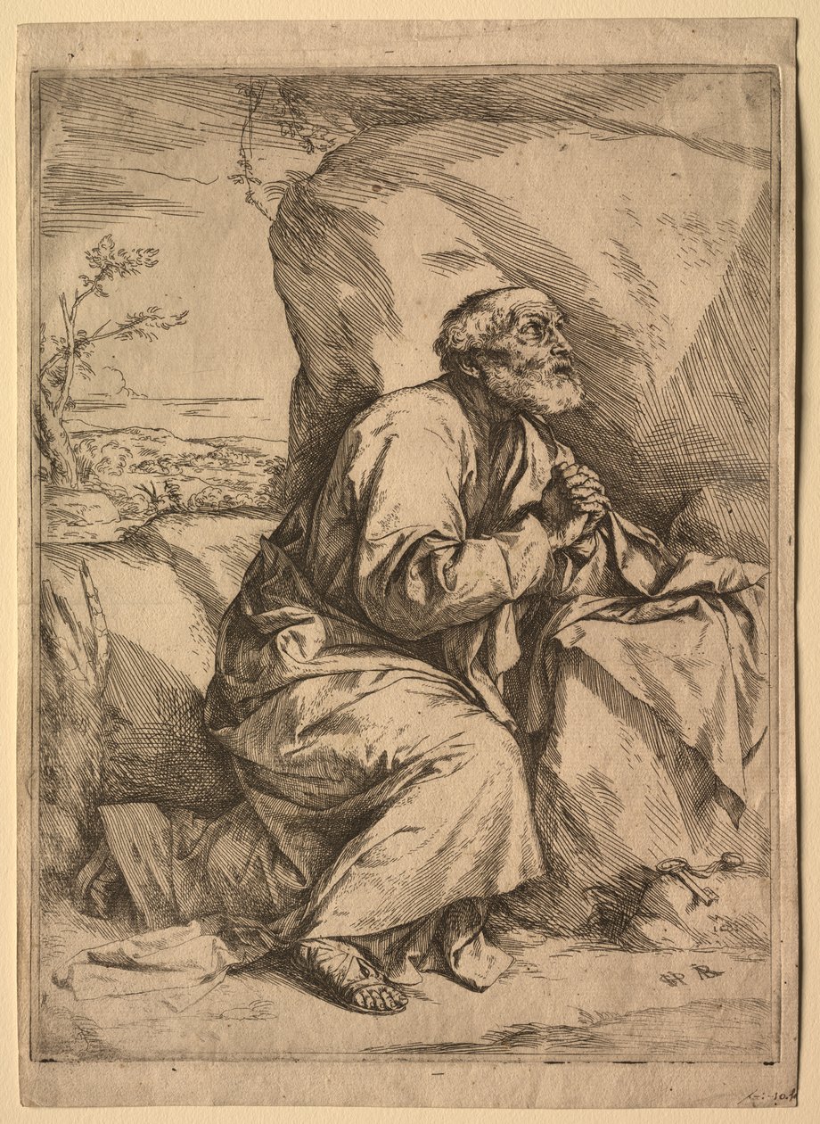 Pokutnik św. Piotr. autorstwa Jusepe de Ribera