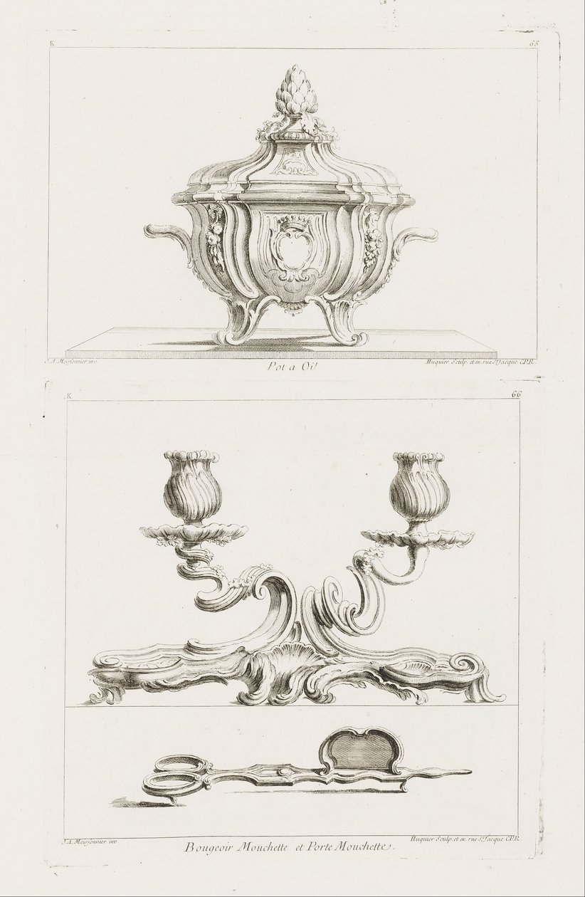 Pot a Oil., Terrine, 5. Talerz autorstwa Juste Aurèle Meissonnier