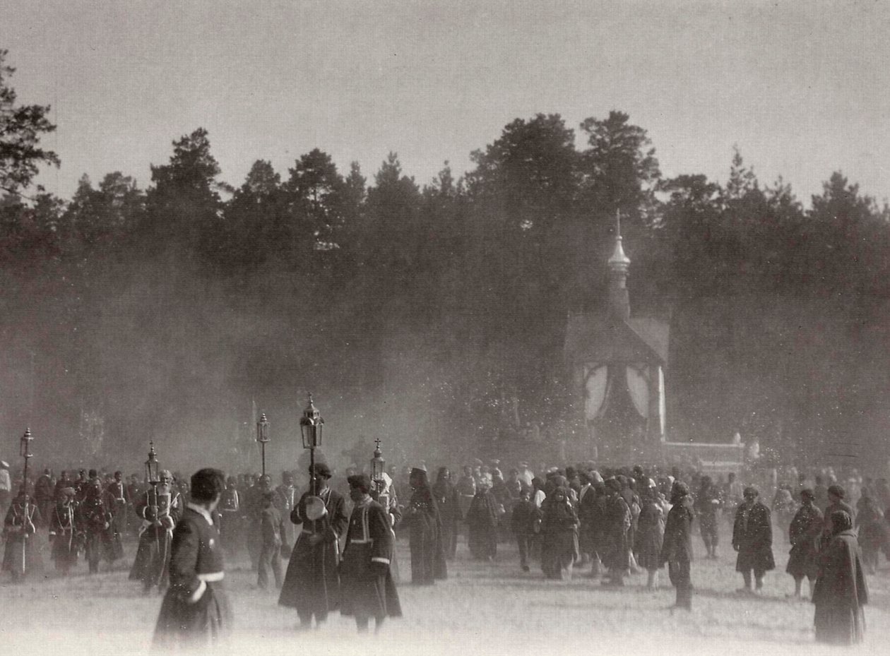 Procesja wielkanocna, Klasztor Sarowski, Rosja, 1903 autorstwa K. von Hahn
