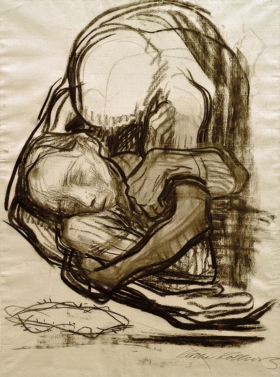 Śmierć zabiera kobietę autorstwa Käthe Kollwitz