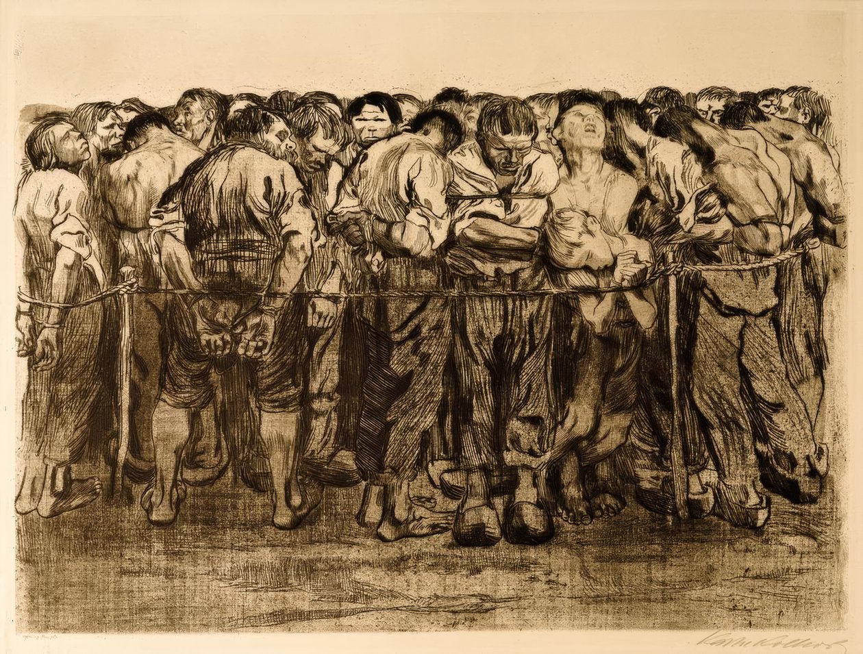 Więźniowie autorstwa Käthe Kollwitz