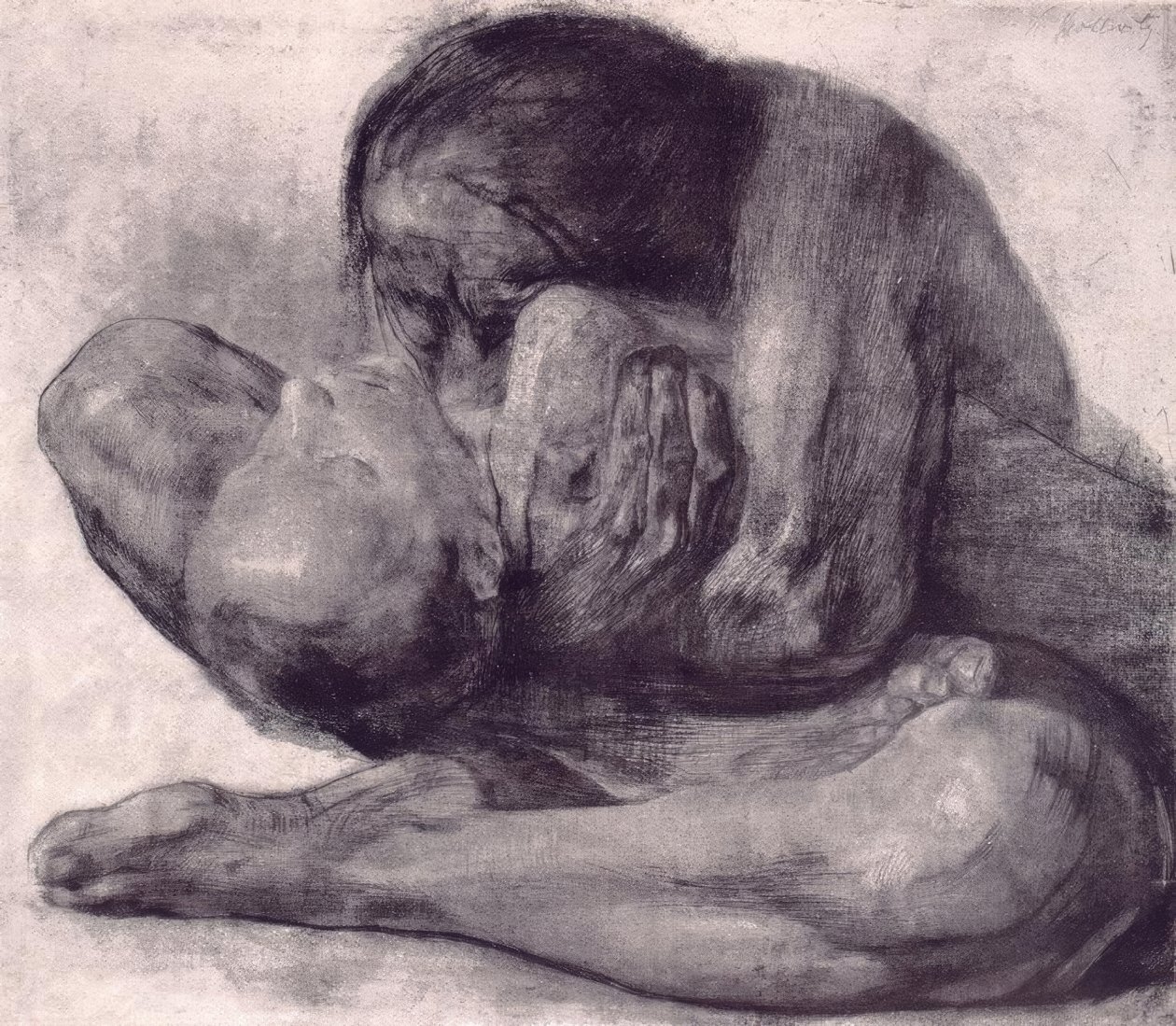 Kobieta z martwym dzieckiem autorstwa Käthe Kollwitz