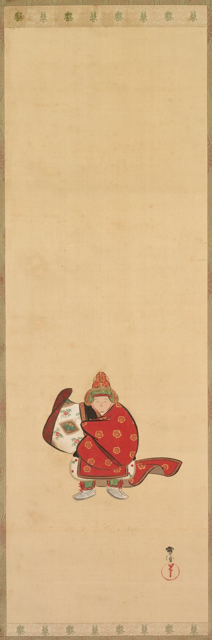 Tancerka Bugaku, koniec XIX-XX wieku. autorstwa Kamisaka Sekka