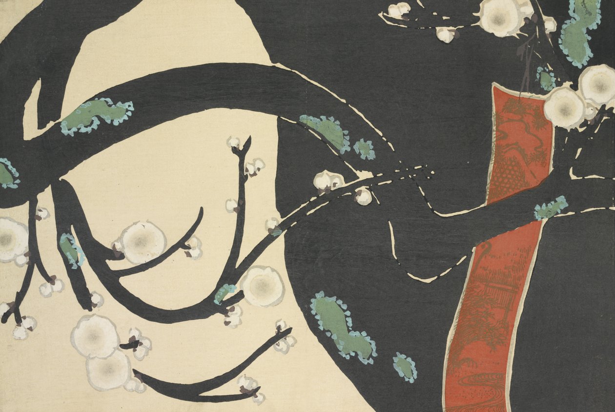 Ume, tylko z Momoyo autorstwa Kamisaka Sekka