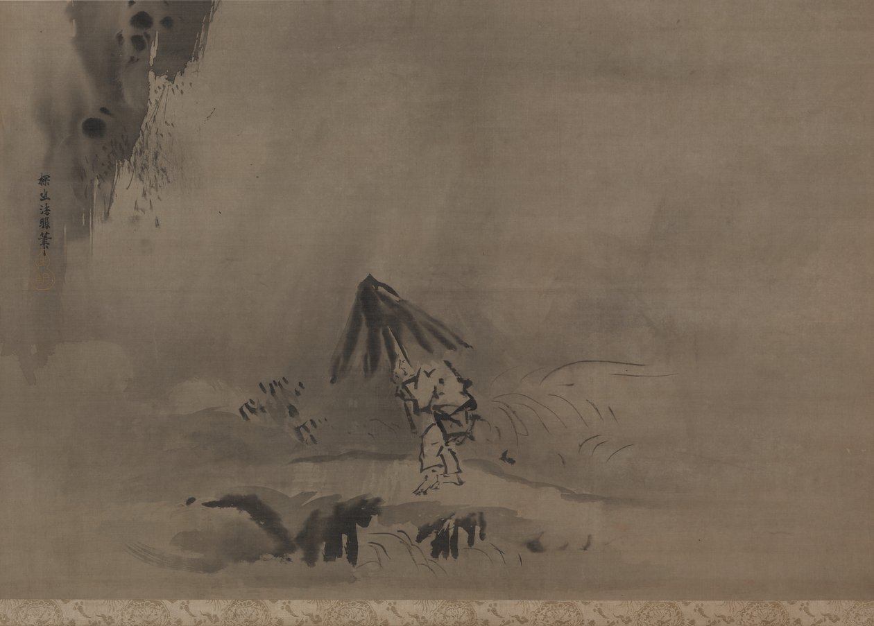 Wieczorny prysznic autorstwa Kanō Tan’yū