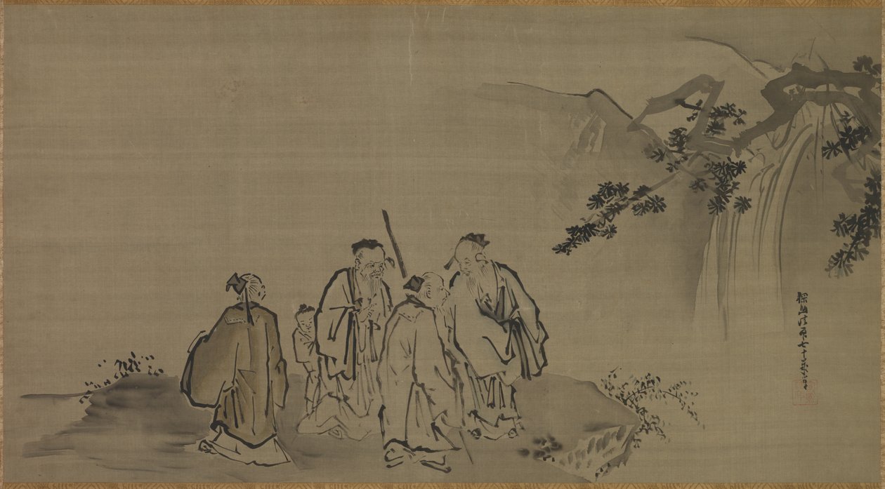 Chińscy Mędrcy, XVII wiek. autorstwa Kanō Tan’yū