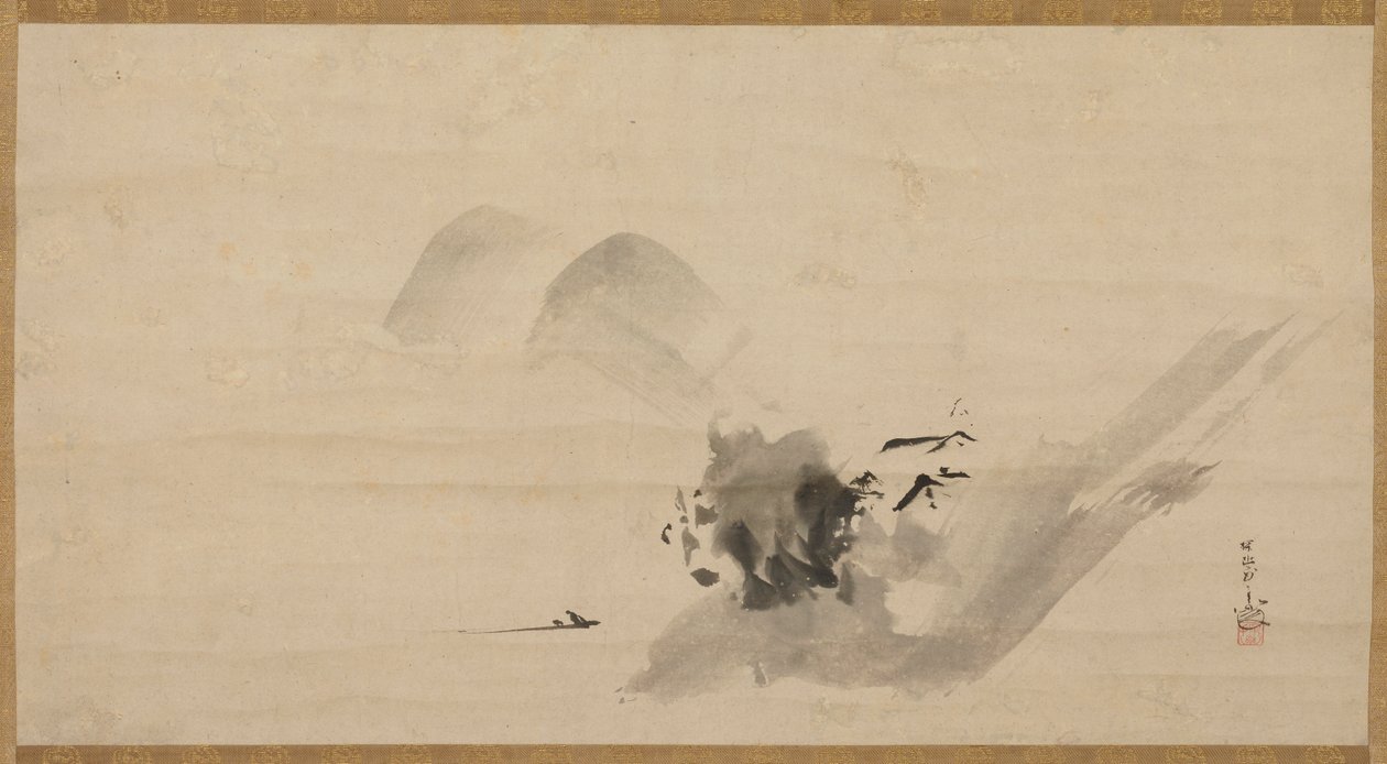 Krajobraz, okres Edo, XVII wiek. autorstwa Kanō Tan’yū