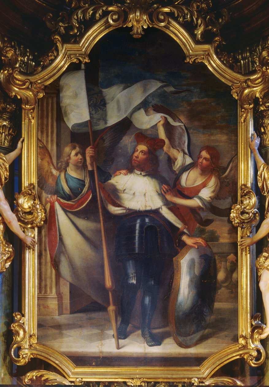 Św. Wacław między dwoma aniołami autorstwa Karel Škréta