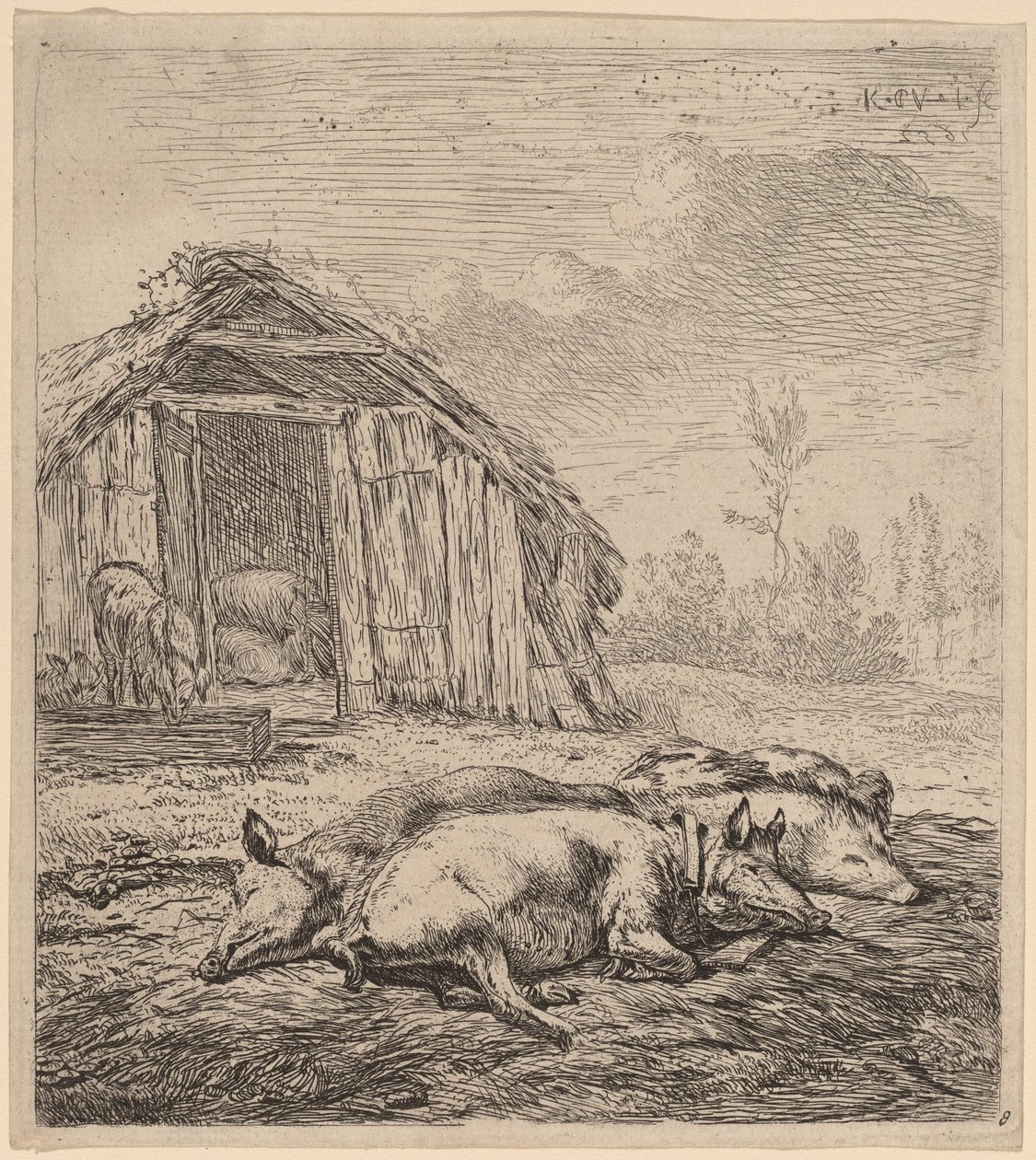 Trzy świnie autorstwa Karel Dujardin