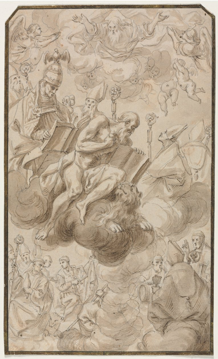 Wniebowstąpienie św Hieronima, 1600s. autorstwa Karel Škréta