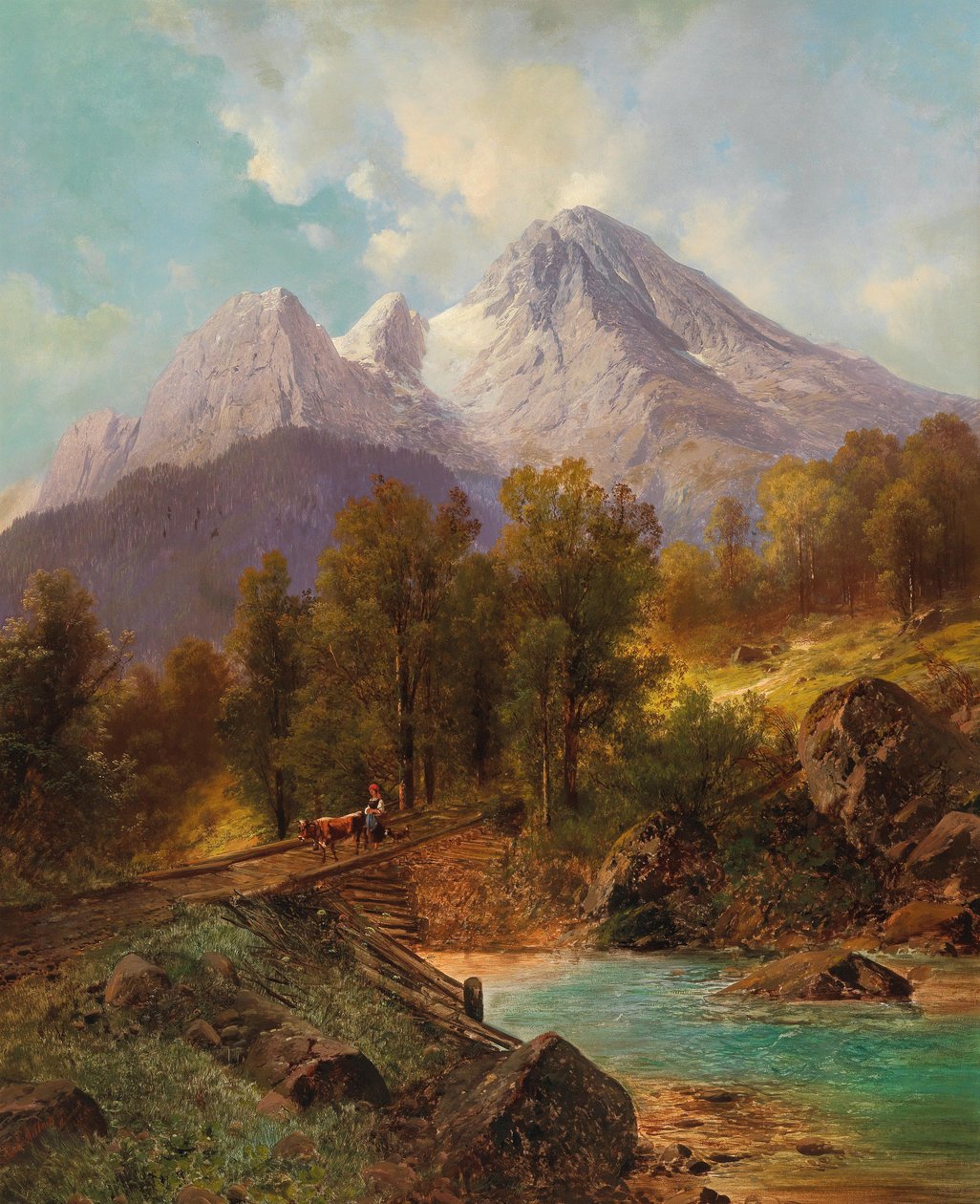 Watzmann w pobliżu Berchtesgaden autorstwa Karl Millner