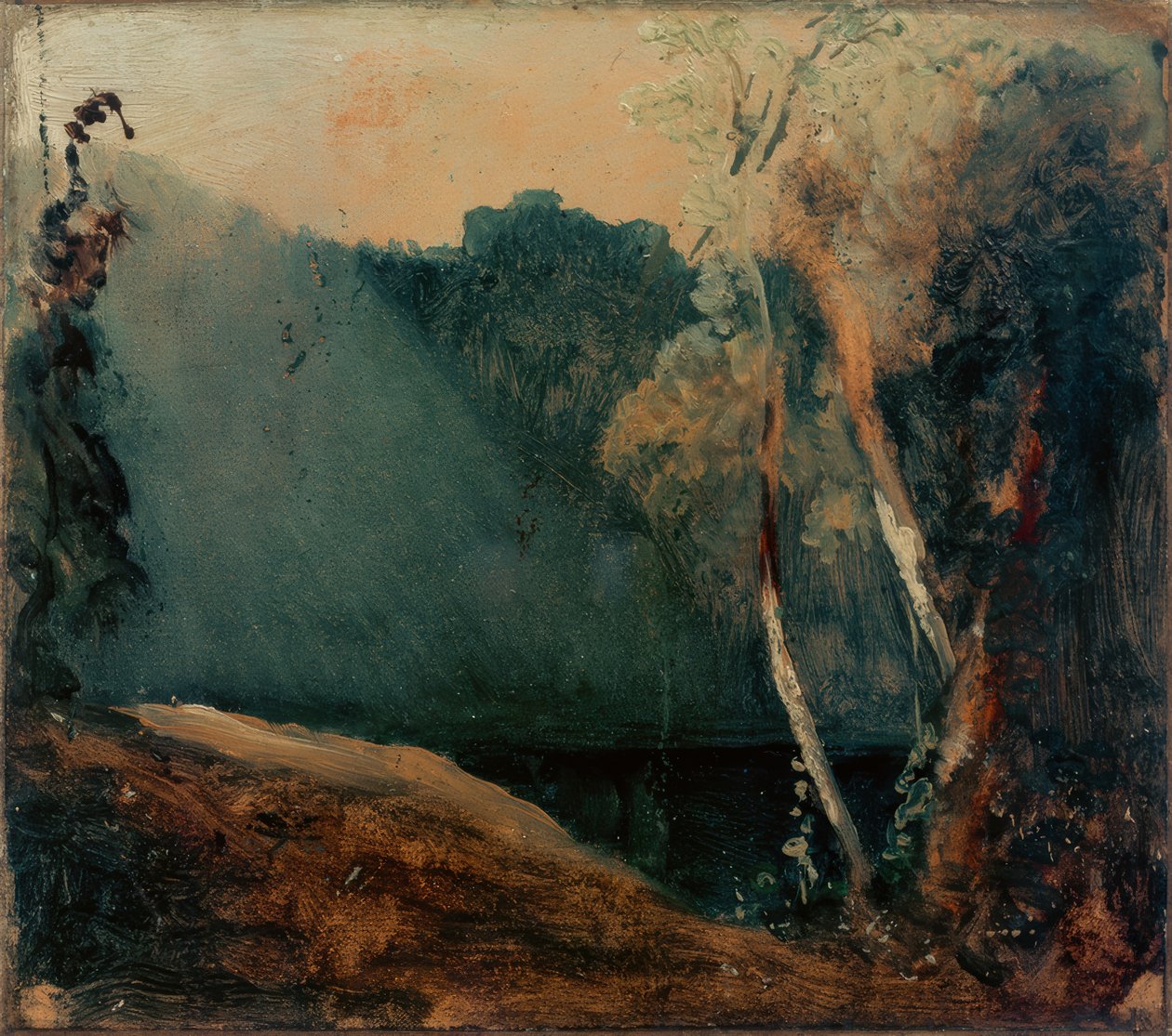 Las i jezioro autorstwa Carl Blechen