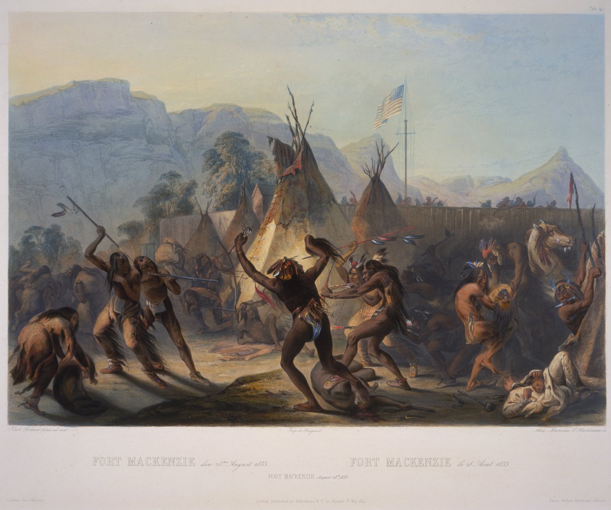 Fort McKenzie (28 sierpnia 1833) autorstwa Karl Bodmer