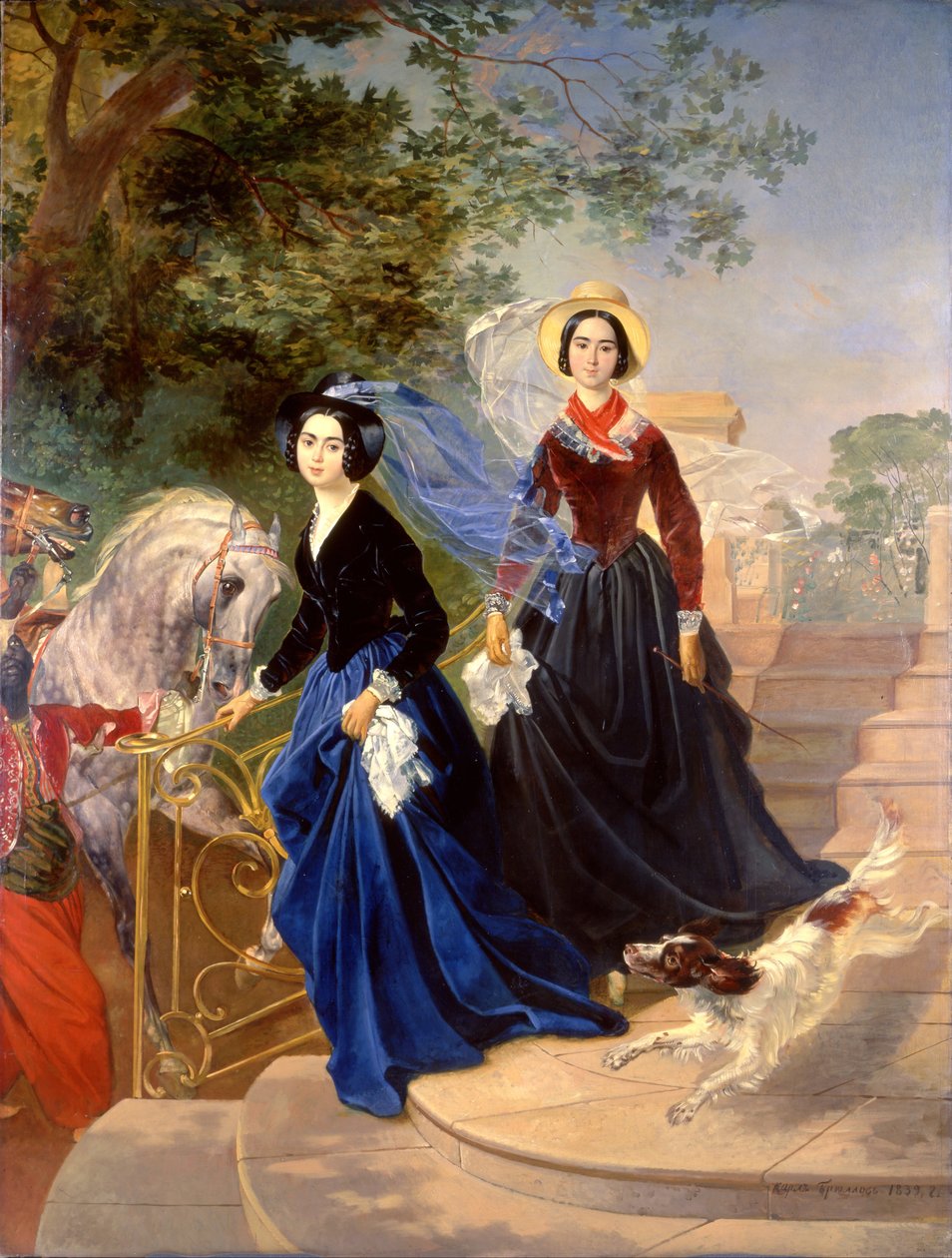 Portret sióstr Shishmarev autorstwa Karl Bryullov