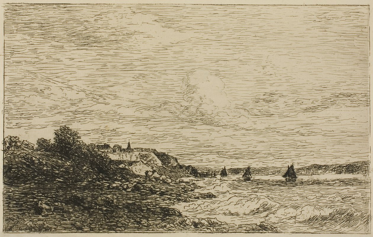 Sekwana przed Honfleur autorstwa Karl Daubigny