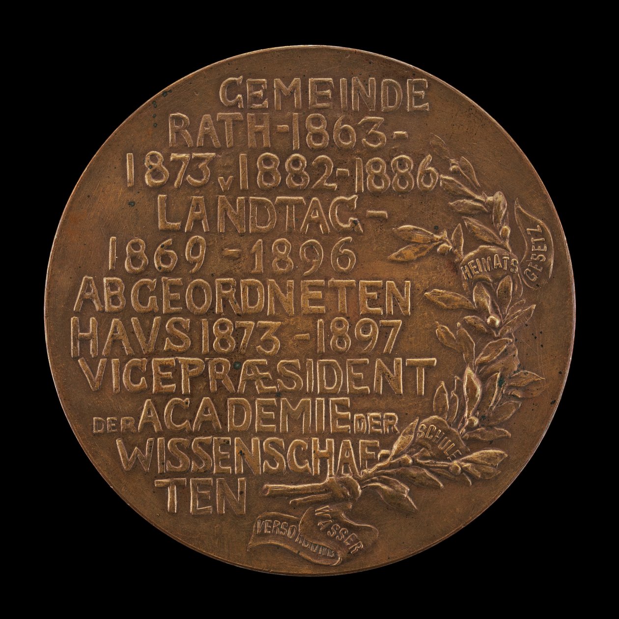 Napis [rewers], 1897. autorstwa Karl Gindra