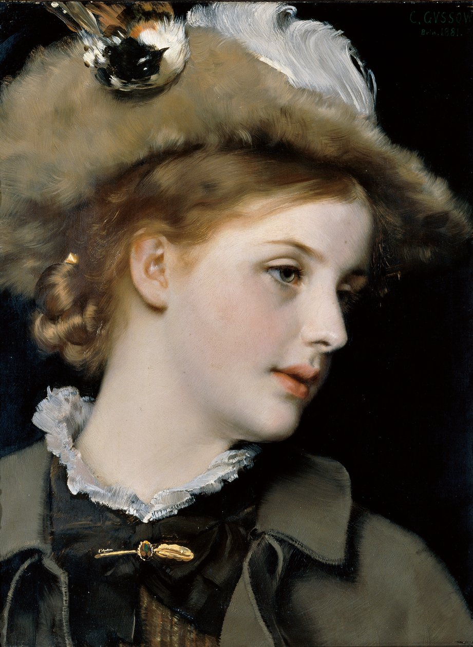 portret damy autorstwa Karl Gussow