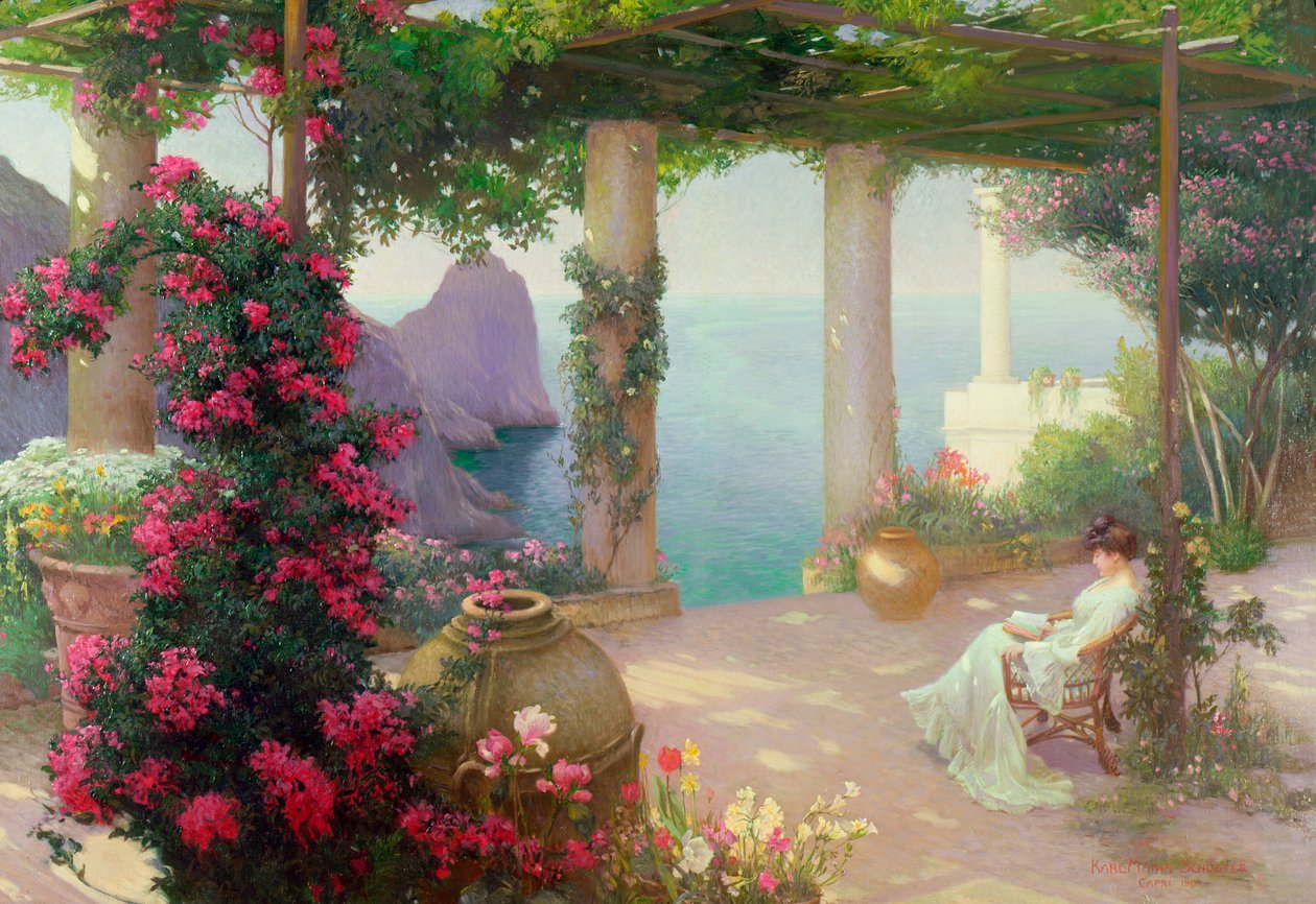 The Terrace, Capri autorstwa Karl Maria Schuster
