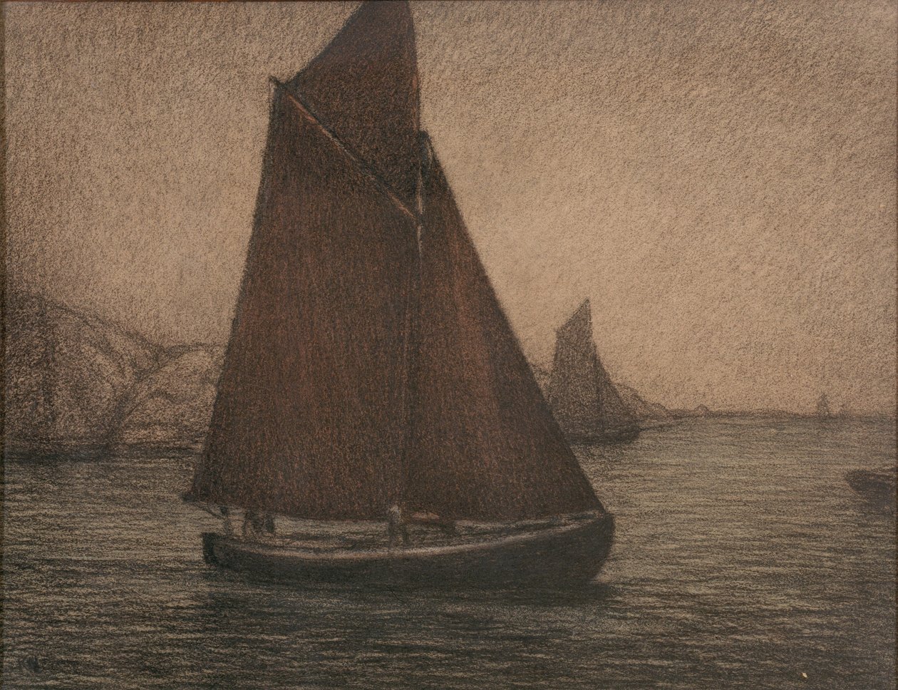 Łodzie rybackie w sieci autorstwa Karl Nordström