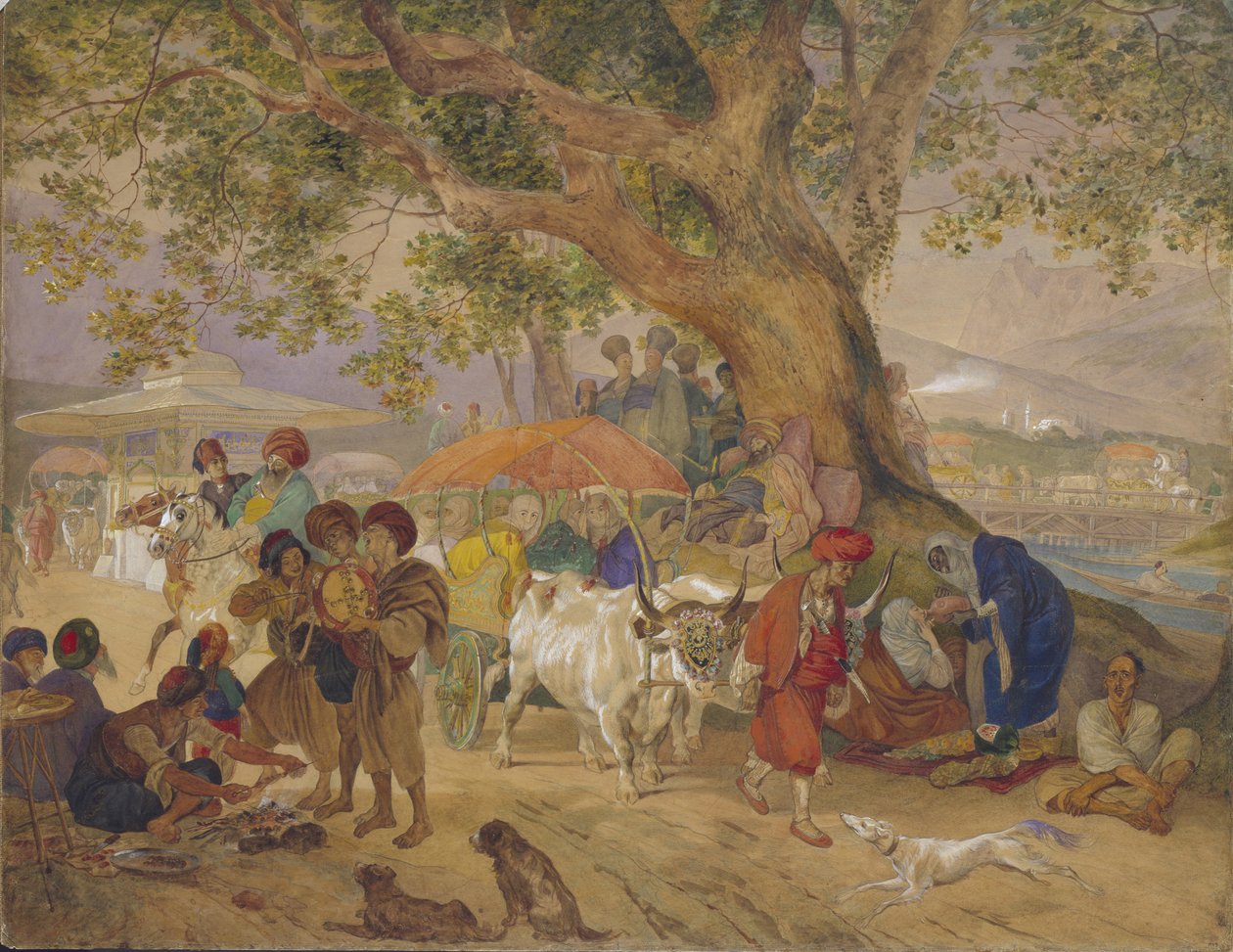 Źródła słodkiej wody w pobliżu Konstantynopola, 1849 autorstwa Karl Pavlovich Bryullov