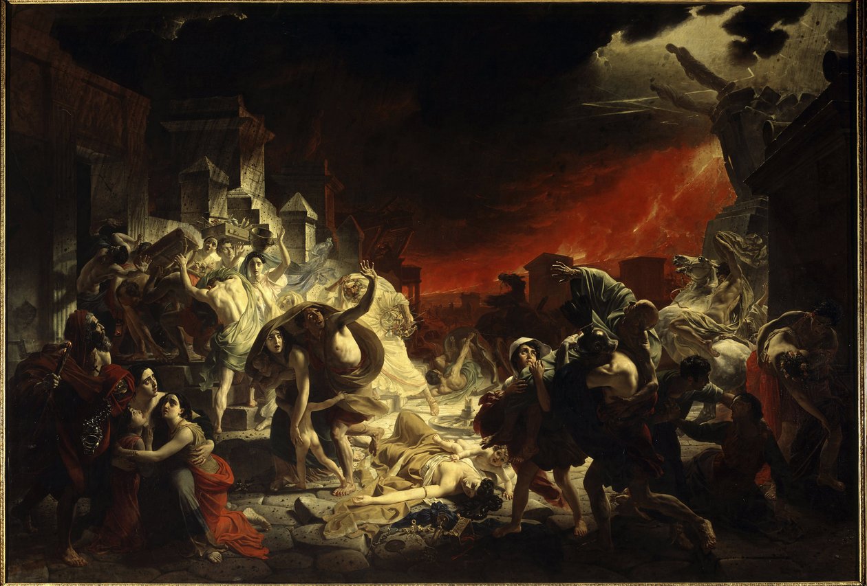 Ostatni dzień Pompejów autorstwa Karl Pavlovich Bryullov