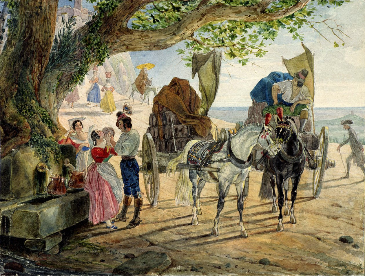 Festyn w Albano, 1830-1833. autorstwa Karl Pavlovich Bryullov