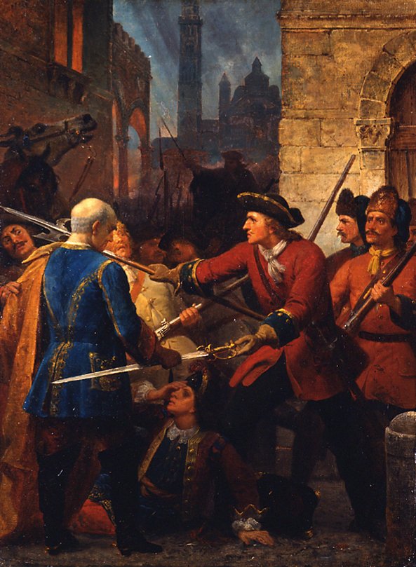 Najazd na Cremonę 1702 autorstwa Karl von Blaas