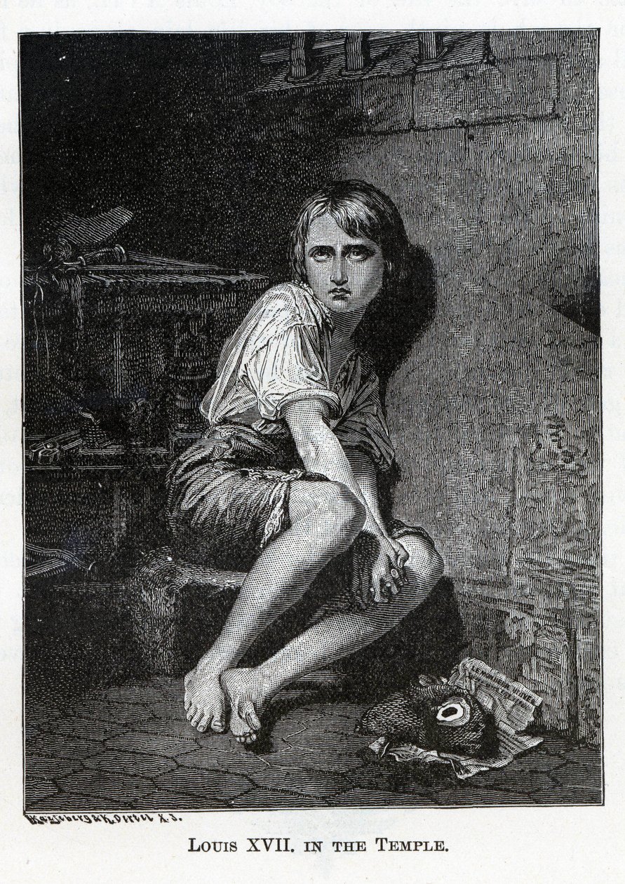 Ludwik XVII w Świątyni, 1882 autorstwa Kaspar Oertel
