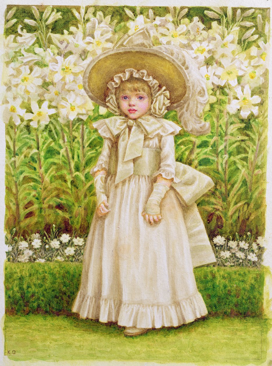 Dziecko w białej sukni, ok.1880 autorstwa Kate Greenaway