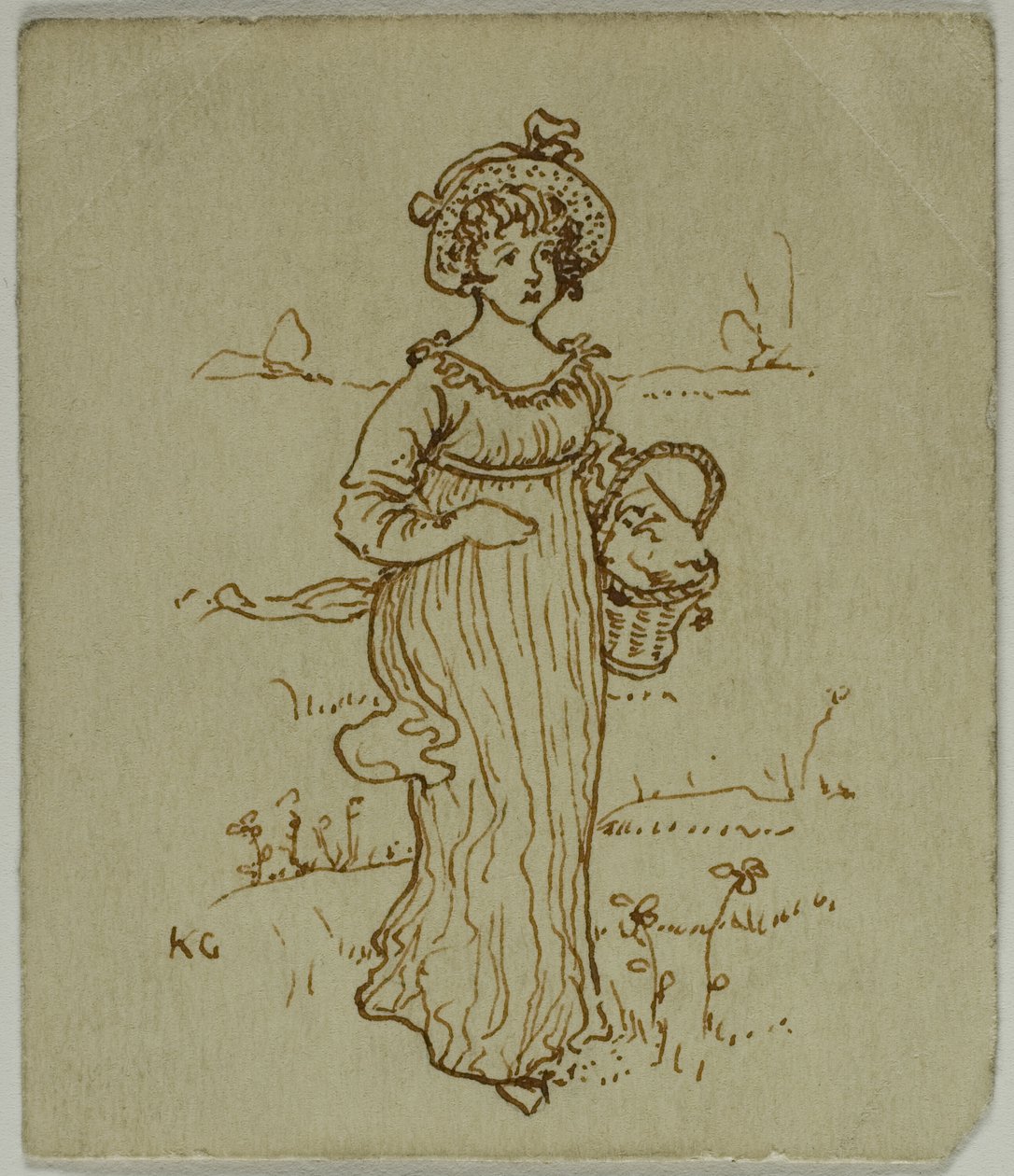 Dziewczyna z koszykiem autorstwa Kate Greenaway